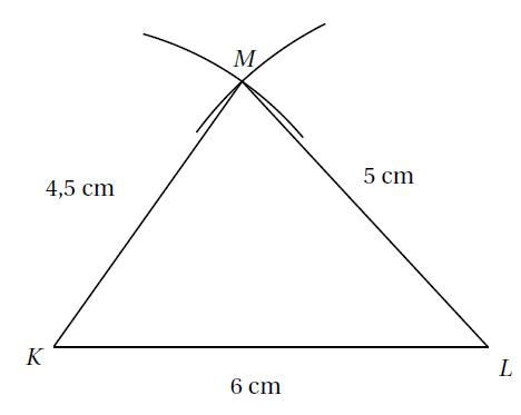 Construction d'un triangle à la règle et au compas