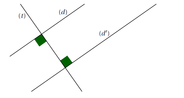 Deux droites perpendiculaires à une même droite sont parallèles