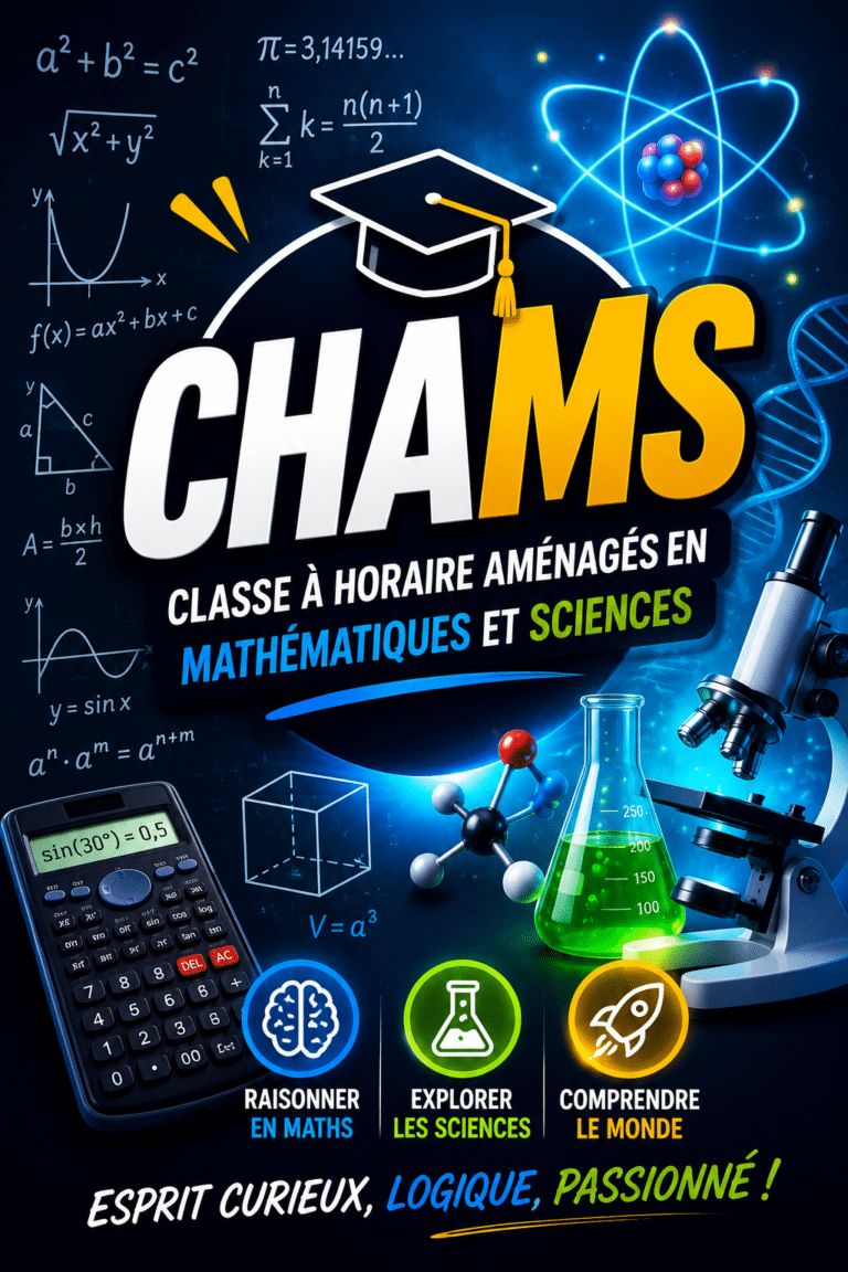 Lire la suite à propos de l’article Inscriptions classe Chams